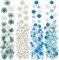 310 Pcs Fake Flower Heads Mini Artificial Flower Bulk Silk Flowers for Decoration Small Faux Flower Heads Fabric Daisy Buds Floral for Crafts DIY Wedding Party Baby Shower Home Decor, Blue